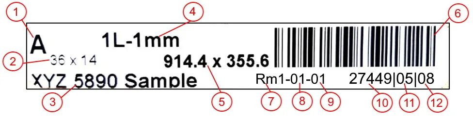 Product label information