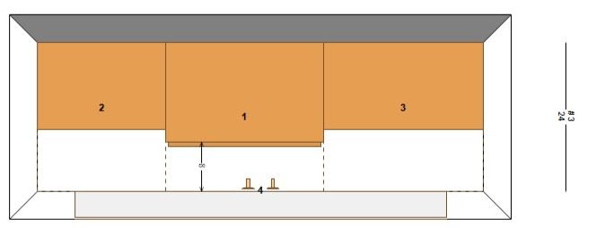 Floor Plan View of Closet Organizer